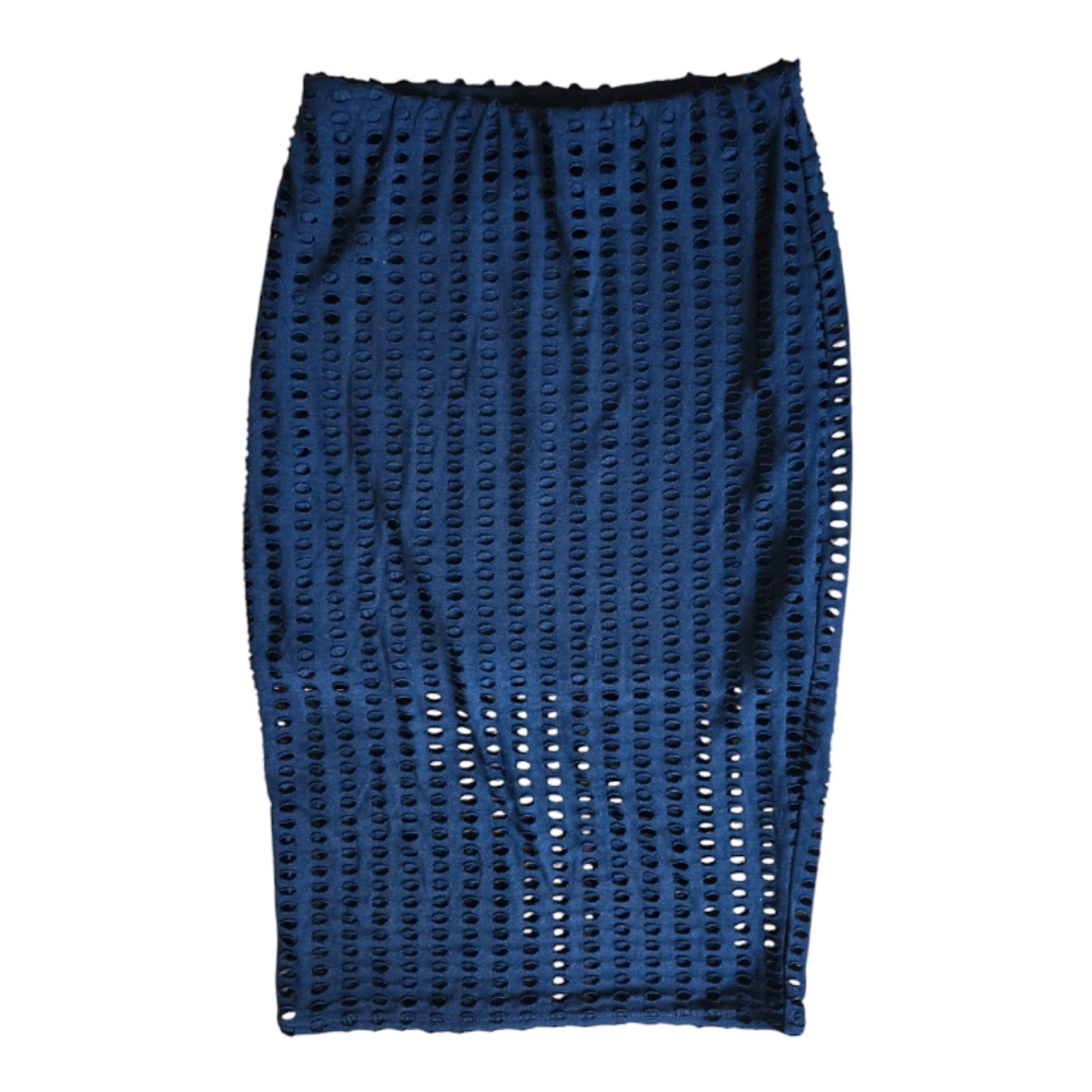 Kendall + Kylie black midi skirt
